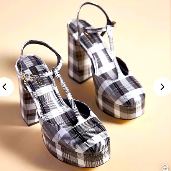 Larroude Pixie plaid Pumps shoes size 9 New no box - Picture 1 of 13